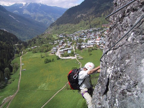 via ferrata grosse pierres à Champagny